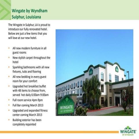 Wingate 2013 renovations