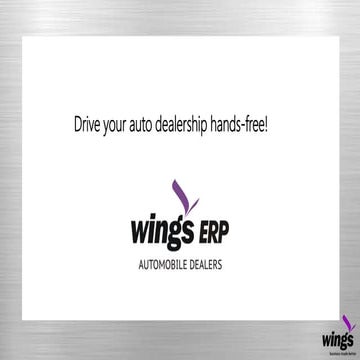 Wings ERP Auto Dealers
