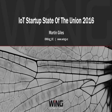 IoT Startup State Of The Union 2016