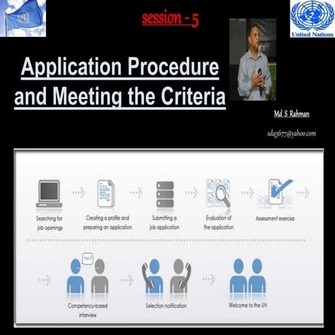 Winning a UN Job 5 (Application Procedure and Meeting the Criteria) | PPTX