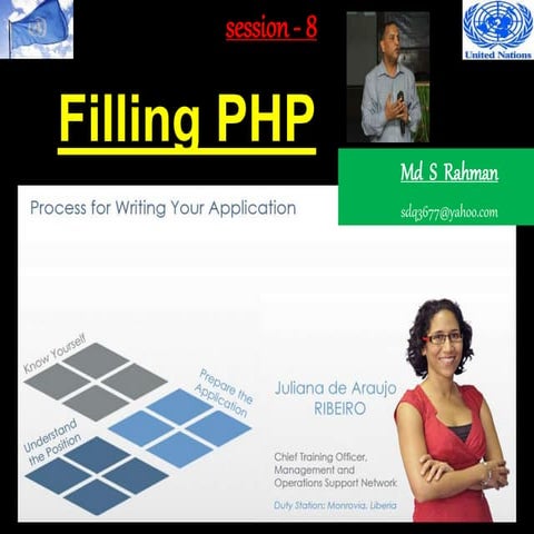 Winning a UN Job - 8 (Filling PHP)