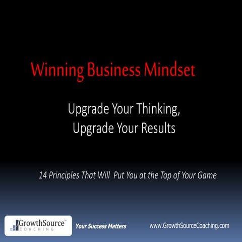 Upgrade Your Thinking, Upgrade Your Results