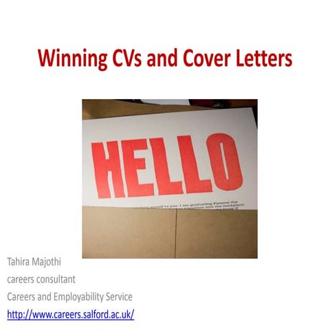 Winning CVs and Cover Letters
