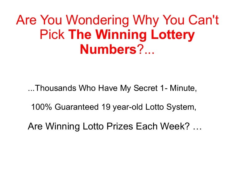How Do You See Winning Lottery Numbers? – DWJVE