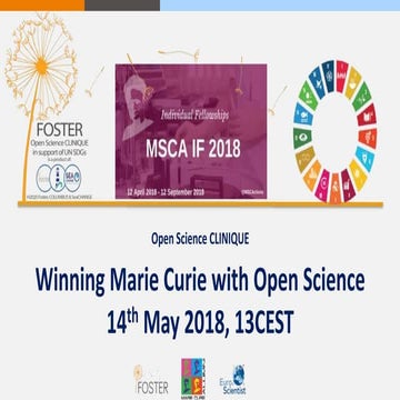 Winning Marie Curie with Open Science 2018