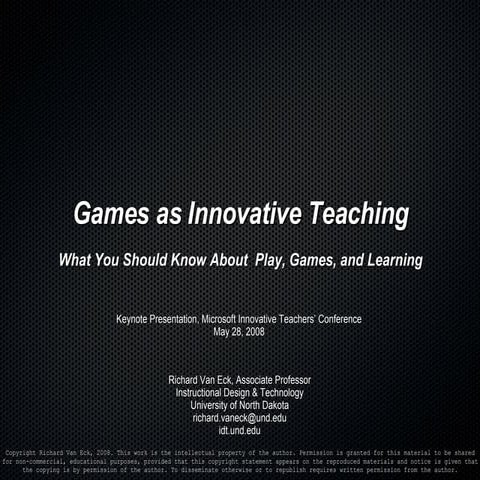 Microsoft Innovative Teacher Conference--Keynote