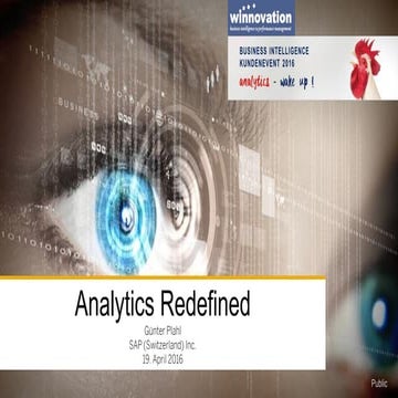 SAP Analytics Overview and Strategy