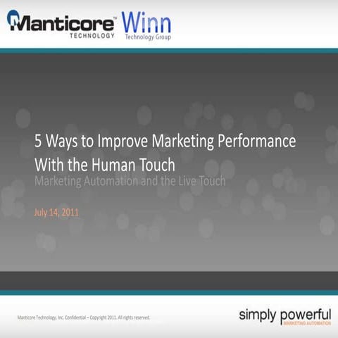 5 Ways the Human Touch Can Improve Marketing Performance