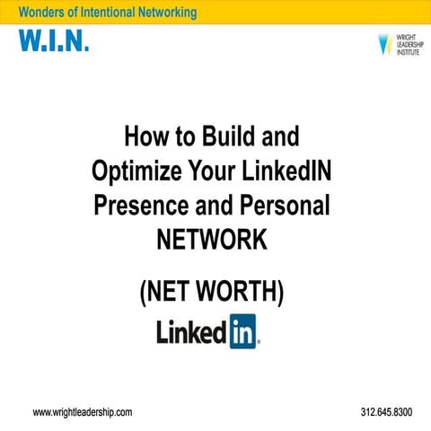 WIN - Wonders of Intentional Networking Workshop