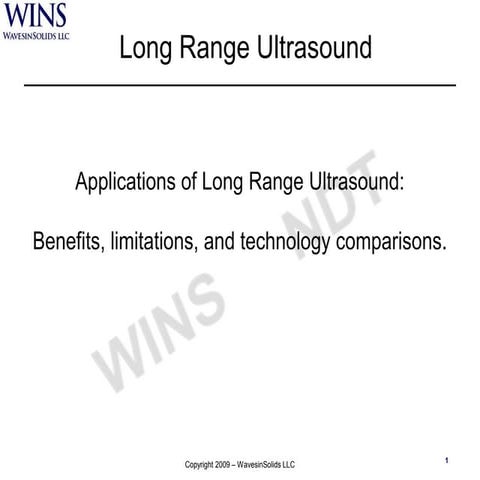 Guided Wave Ultrasound - Principles and Apllications