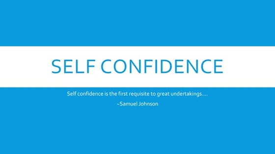 Self Confidence Ppt Pptx Wellness Healthy Living