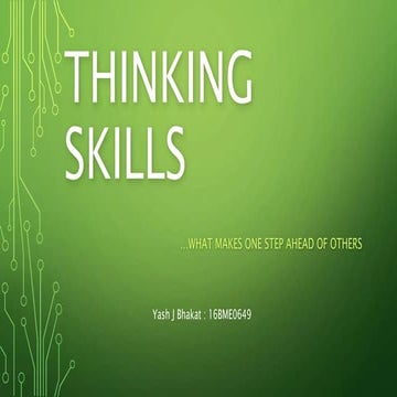 THINKING SKILLS