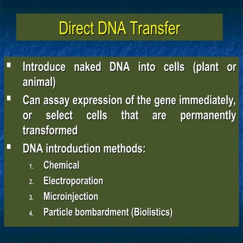 Plant biotechnology with methods for standard function