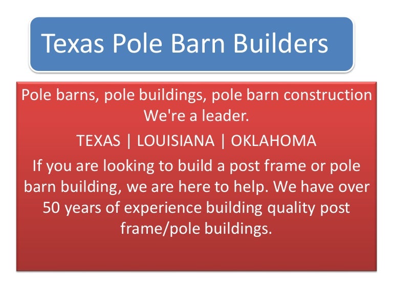 Pole Barn Buildings In Texas