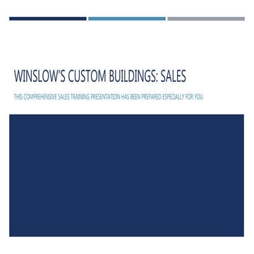 Winslow's Custom Buildings: Sales