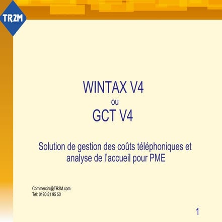 Wintax GCT logiciel pour taxation téléphonique PME | PPT
