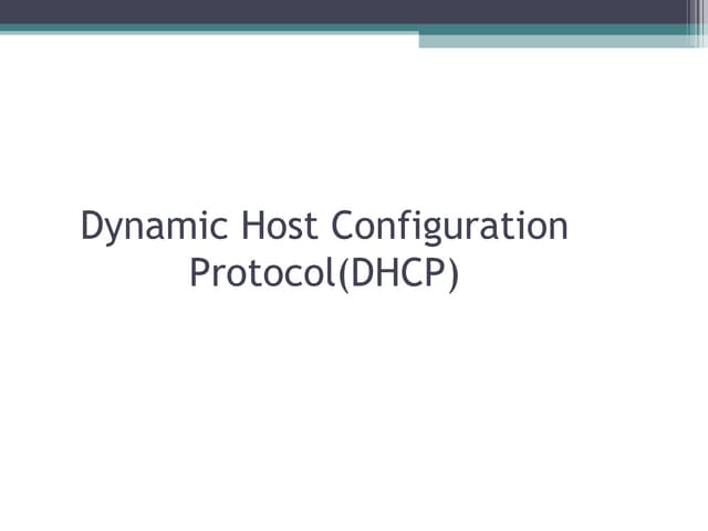Wintel ppt for dhcp