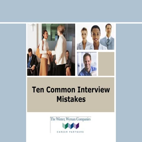 Winter wyman ten common interview mistakes