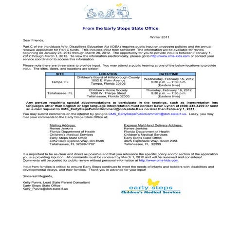 Winter 2011 newsletter article