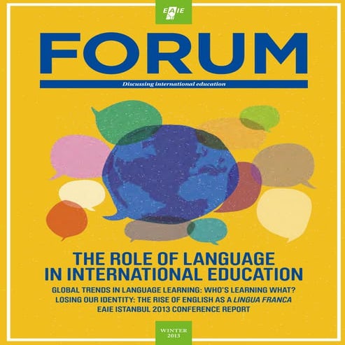 Language: everybody’s talking (about) it | 2013 winter EAIE Forum member magazine