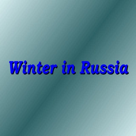 Winter in russia