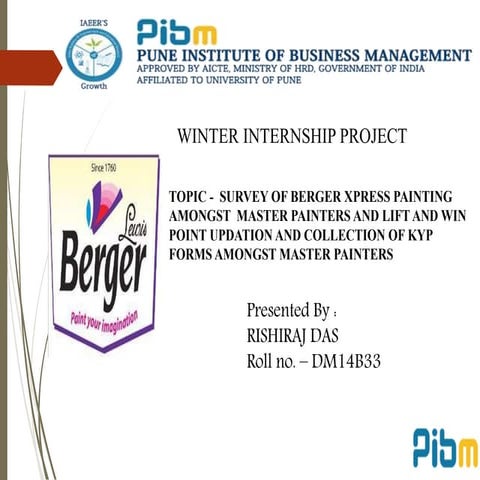 Winter internship project on berger paints