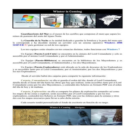 Ejercicio Servidor Winter