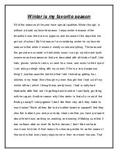 essay on my favourite season