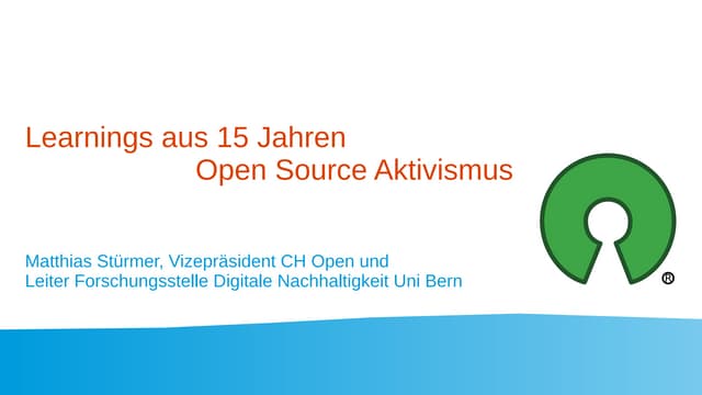 Learnings aus 15 Jahren Open Source Aktivismus