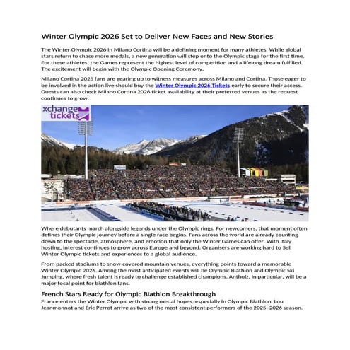 Winter Olympic 2026 Set to Deliver New Faces and New Stories.docx
