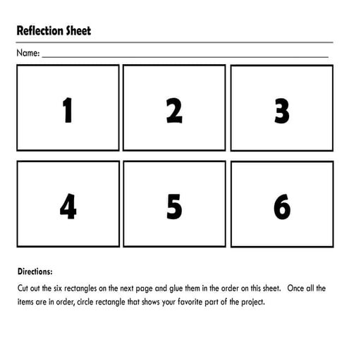 Winter Paintings Reflection Sheet