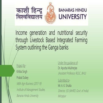 Income generation through livestock based integrated farming