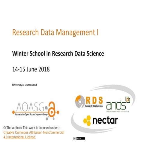 Winter school in research data science research data management - final