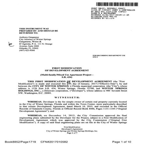 2017 First Modification – Tree Mitigation and Final Site Commitments | PDF