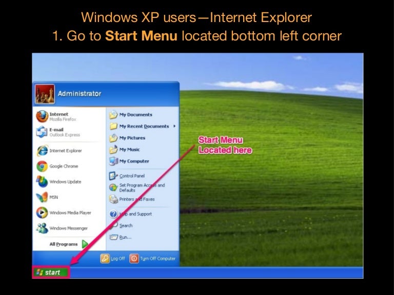 Win Xp Internet Explorer