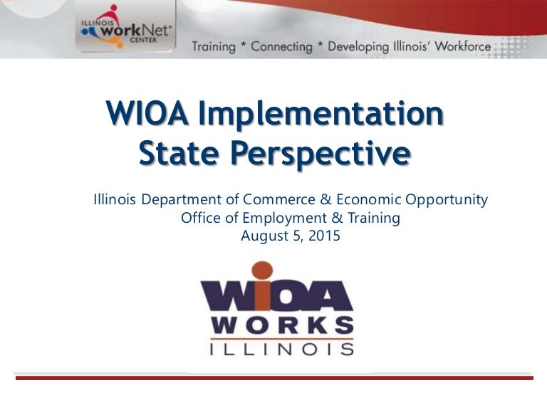 WIOA Implementation State Perspective