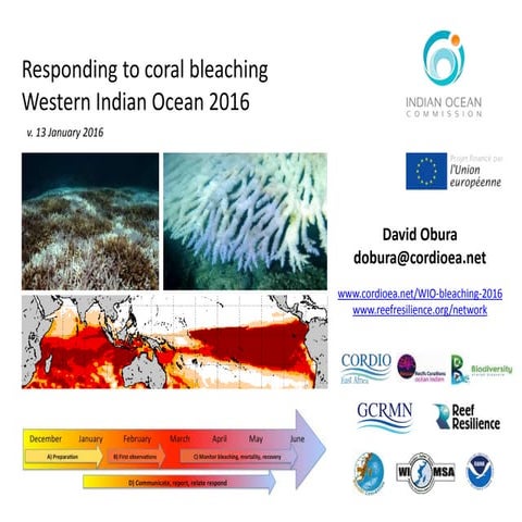 Coral bleaching response guide 2016 (Western Indian Ocean)