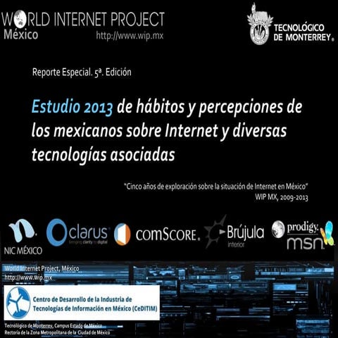 Estudio de hábitos y percepciones de los mexicanos sobre Internet y diversas ...