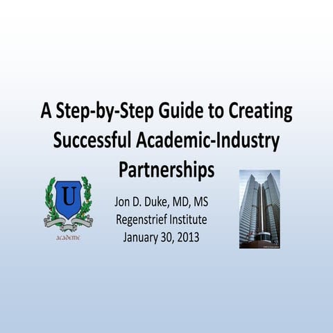 Step-by-Step Guide to Academic-Industry Partnerships