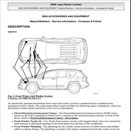 Manual reparacion Jeep Compass - Patriot Limited 2007-2009_Wiper washer