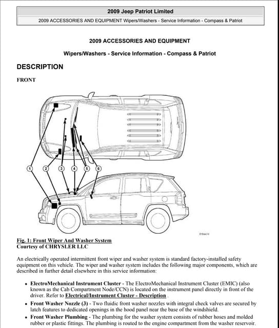 Manual reparacion Jeep Compass - Patriot Limited 2007-2009_Wiper washer