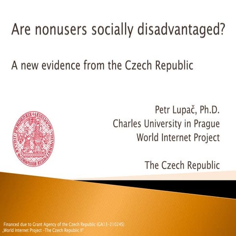 Are nonusers socially disadvantaged? 