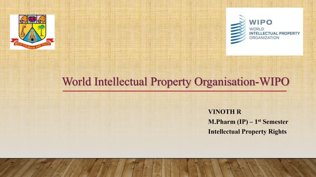 World Intellectual Property Rights- WIPO