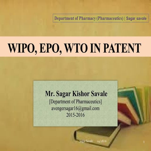 WIPO, EPO, WTO