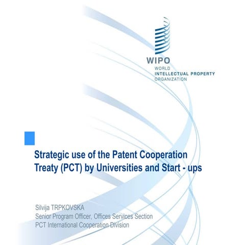 wipoiprs strategic use of pct application | PPT