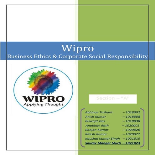 Wipro ethics