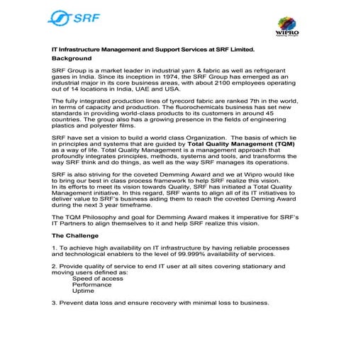 Wipro - FM Best Practices Showcase