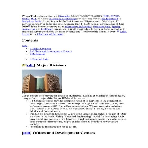 Wipro technologies limited