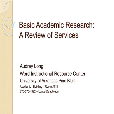 Dissertation Library Search | PPTX