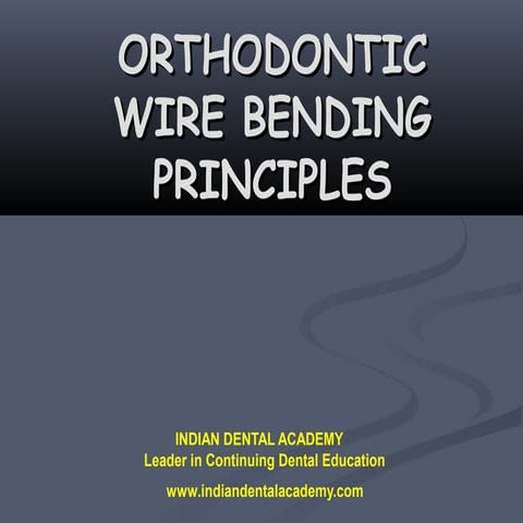 orthodontic Wire bending principles / orthodontic courses /certified fixed or...